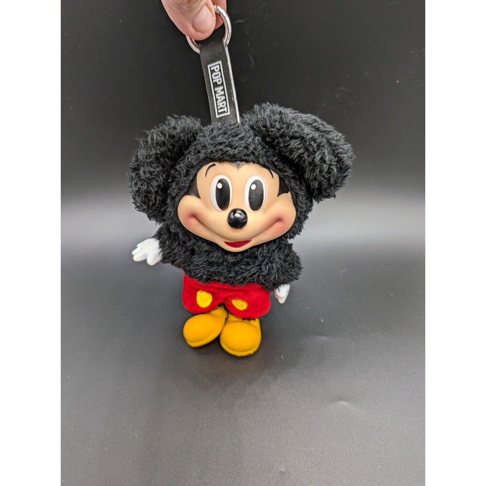 POP MART Disney Mickey Mouse Plush Keychain Black Red Yellow